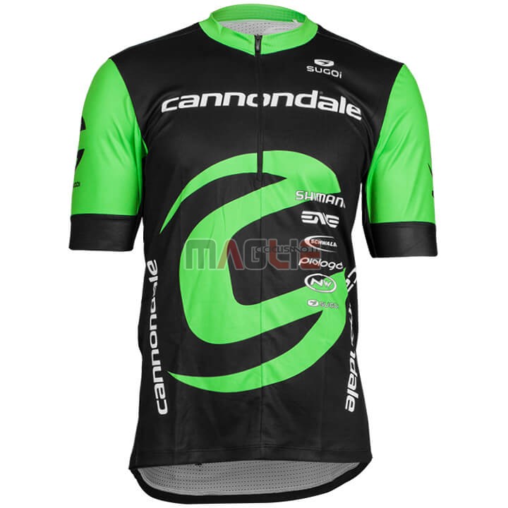 Maglia Cannondale Factory Rancing Manica Corta 2018 Verde e Nero